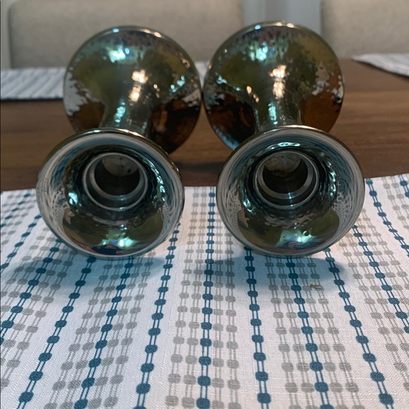 Vintage Hammered Candlesticks - Picture 4 of 7